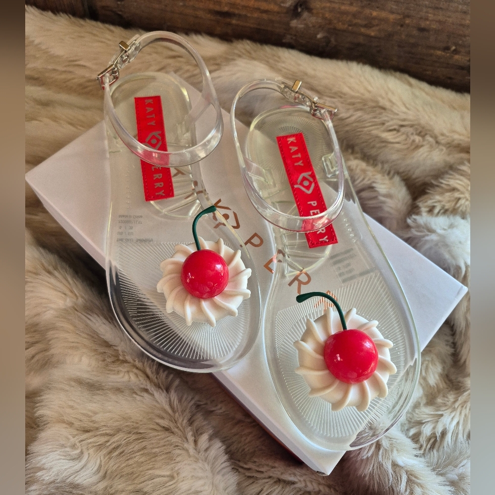 Katy Perry - Clear Geli Cherry-Whip Sandals